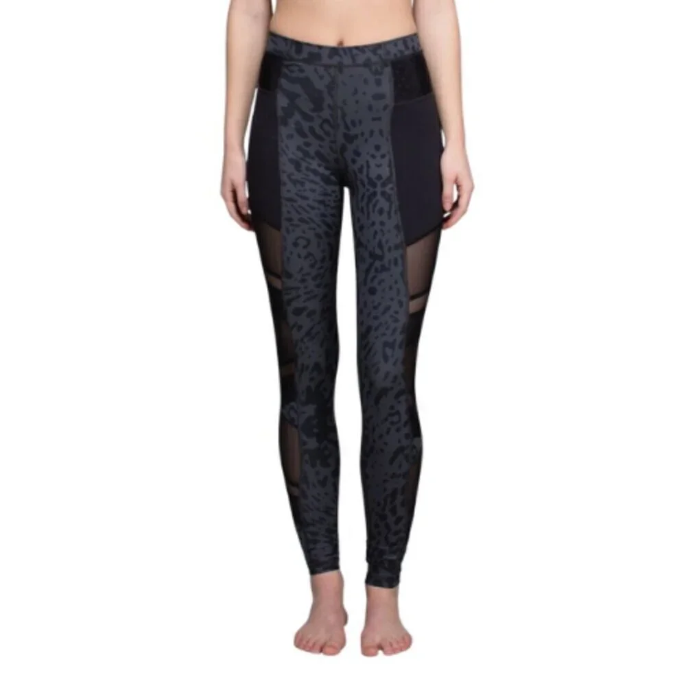 Lululemon Womens 2 Just Breathe Pant Animal Swirl Deep Coal Light